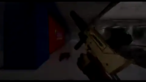 Hood Warfare 2 first-person rifle fight in a tight indoor lane